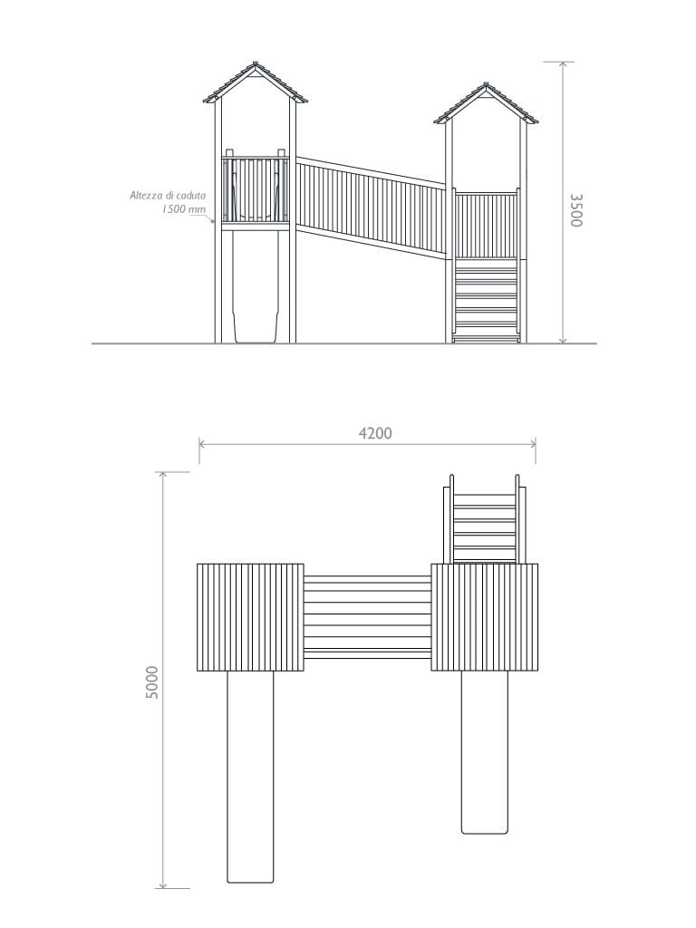 Рециркулированная пластиковая игровая структура EUROCOMITALIA COMBI SCIVOLA ARCH-00127891 - Вид №2