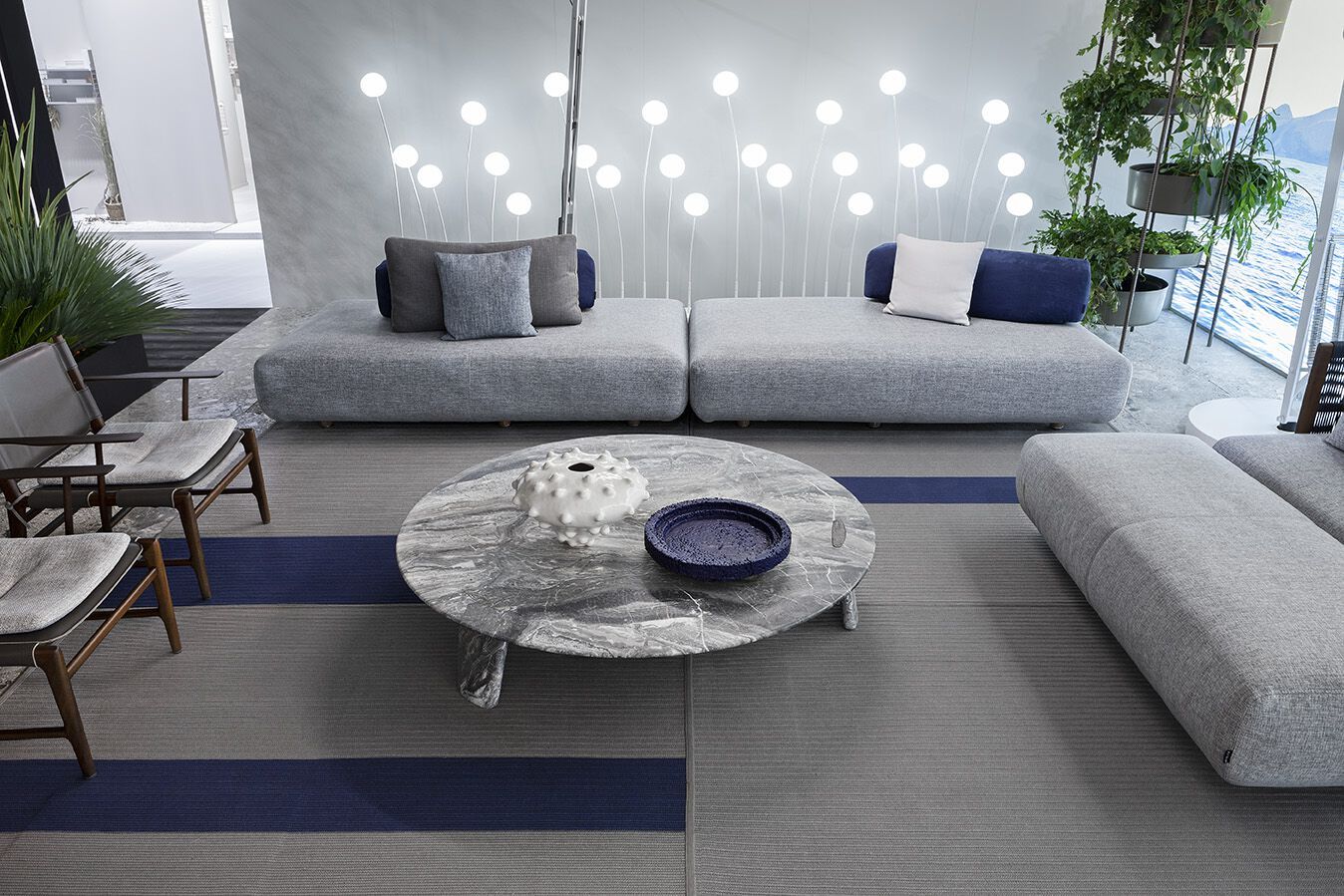 Мраморный круглый низкий садовый столик Exteta 10th ARCH-00143435 - Вид №3