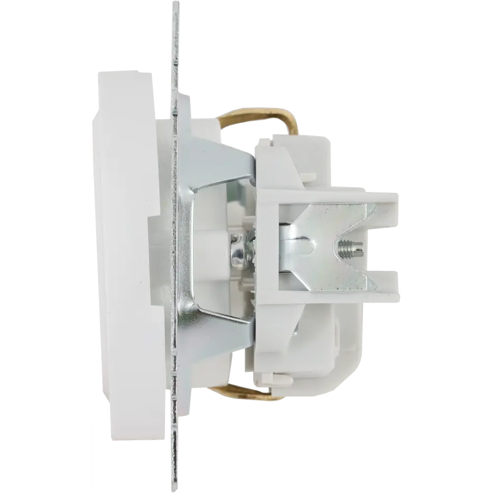 Розетка встраиваемая Onekey Florence с заземлением со шторками цвет белый ONEKEYELECTRO STLM-2065443 - Вид №3