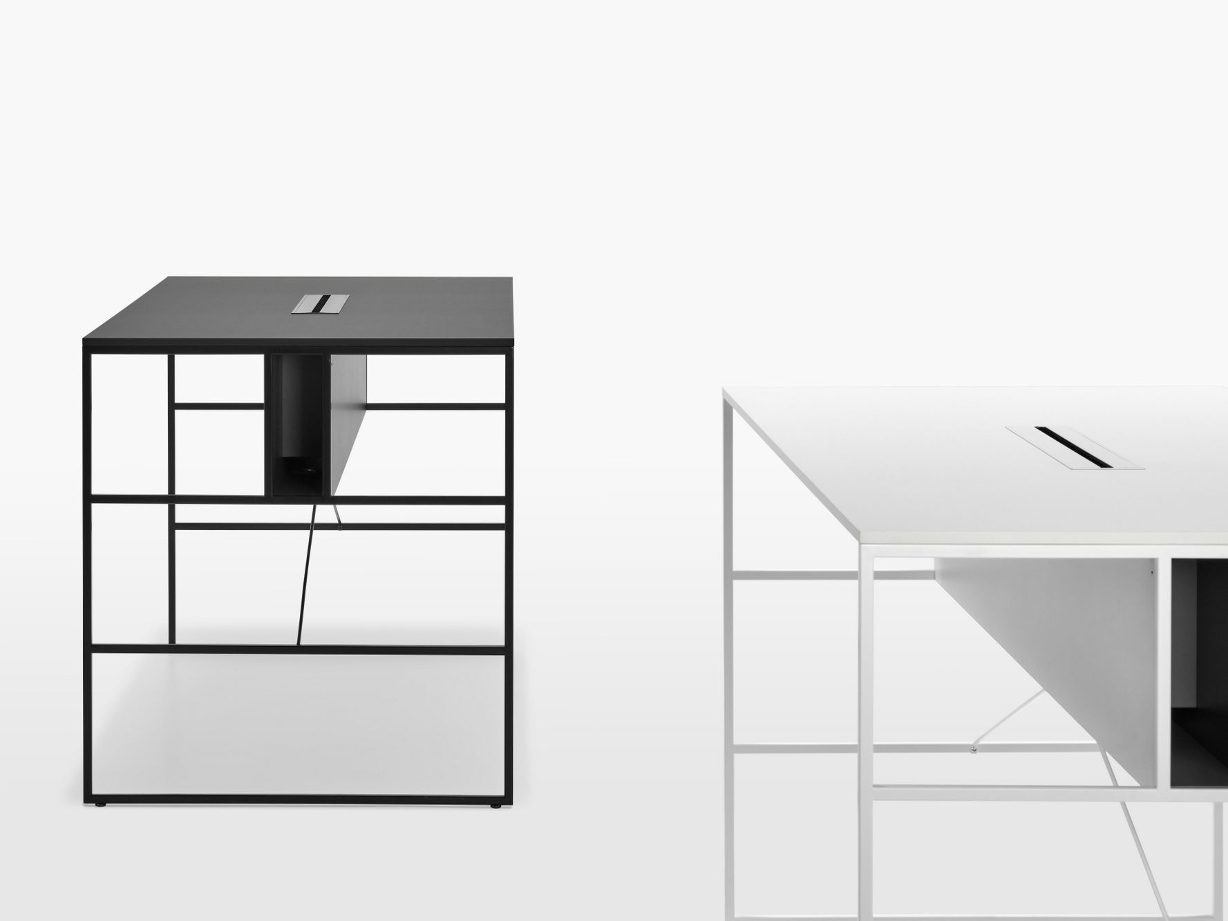 Высокий прямоугольный стол для совещаний из древесного волокна с системой люверсов MDF Italia 20.Двадцать ARCH-00122889 - Вид №2