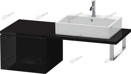 LC583204040 L-Cube Шкафчик для консоли Черный глянцевый лак Duravit