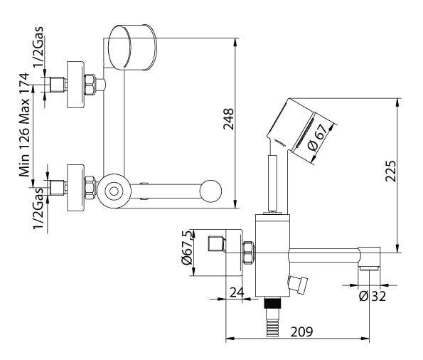 165320SN00SF Смеситель Bandini Coco Santreyd - Вид №1