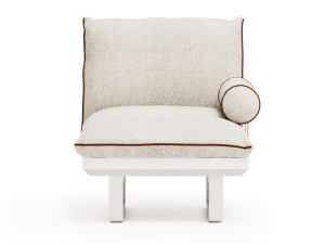 Угловое садовое кресло из ткани