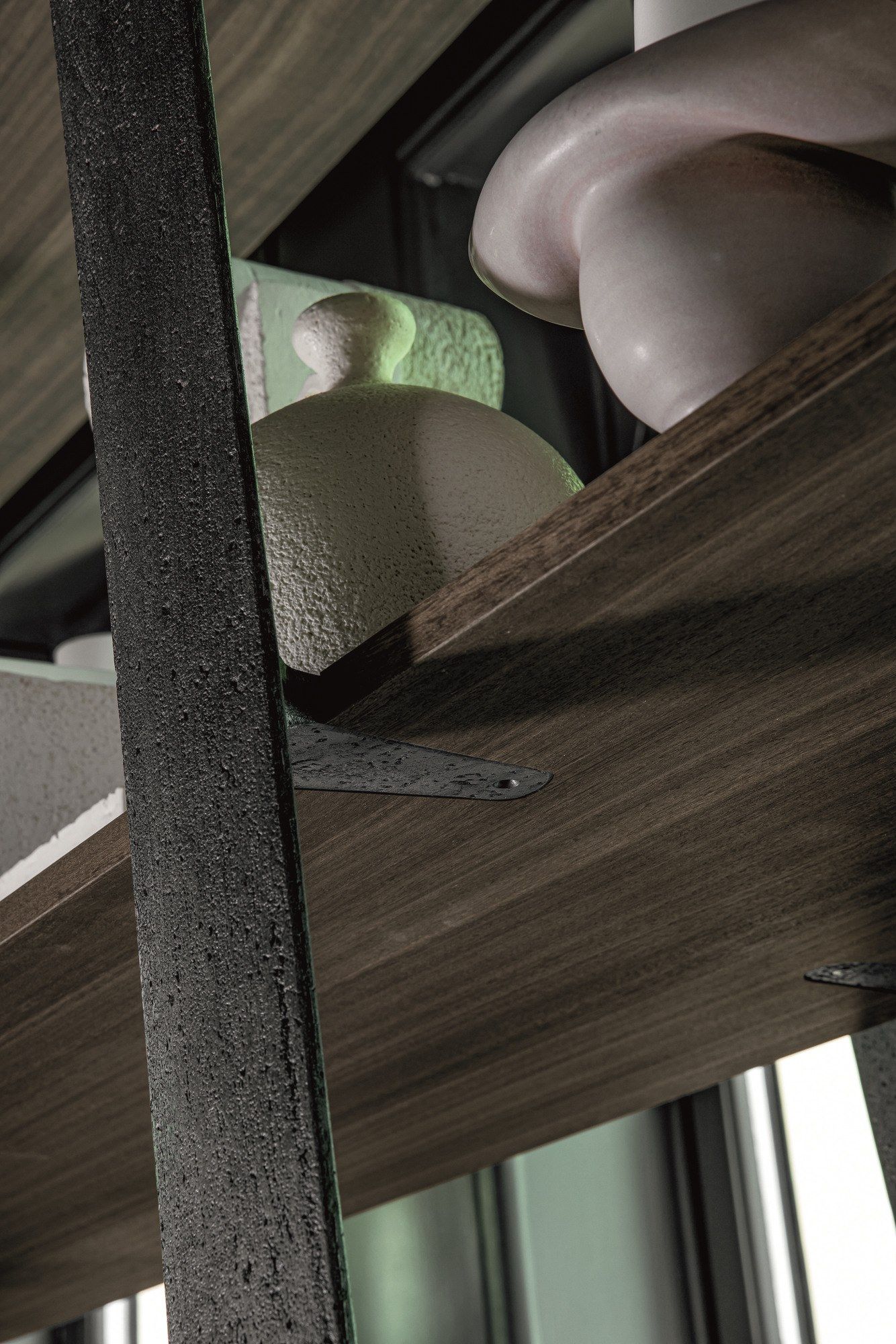 Оловянный книжный шкаф с деревянными полками Henge WEB ARCH-00083182 - Вид №14