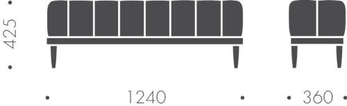 Heavens Стеганая скамья, обитая тканью Scarlett sun-id-1394345 - Вид №3