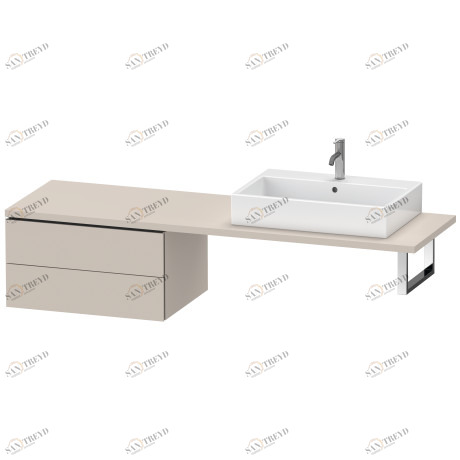 LC585909191 Шкафчик для консоли L-Cube #LC5859 720 x 547 мм Серо-коричневый декор Duravit