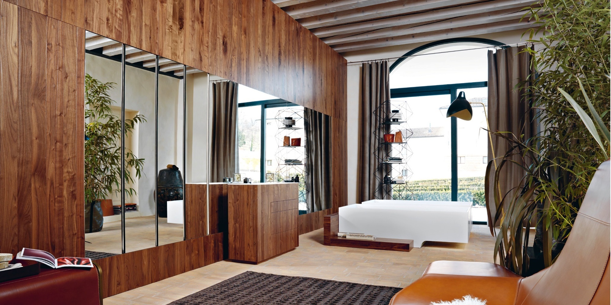 Комбинация ванной комнаты T07 в отделке Short 100 Milltek / 10 Noce Americano MILLDUE TOUCH TOUCH07 - Вид №1