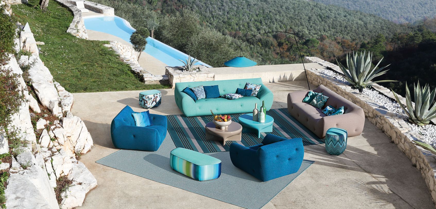 Ткань сад диван ROCHE BOBOIS Informel Outdoor ARCH-00148270 - Вид №1