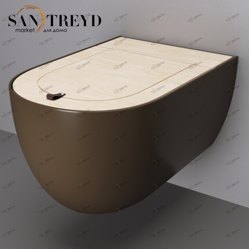 THV00139 Подвесной унитаз настенный Коричневый ArtCeram TheOne Италия