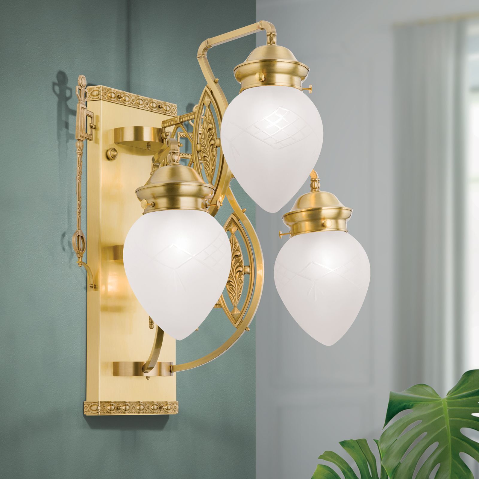 Настенный светильник из латуни и стекла Orion Будапешт ARCH-00056330 - Вид №3