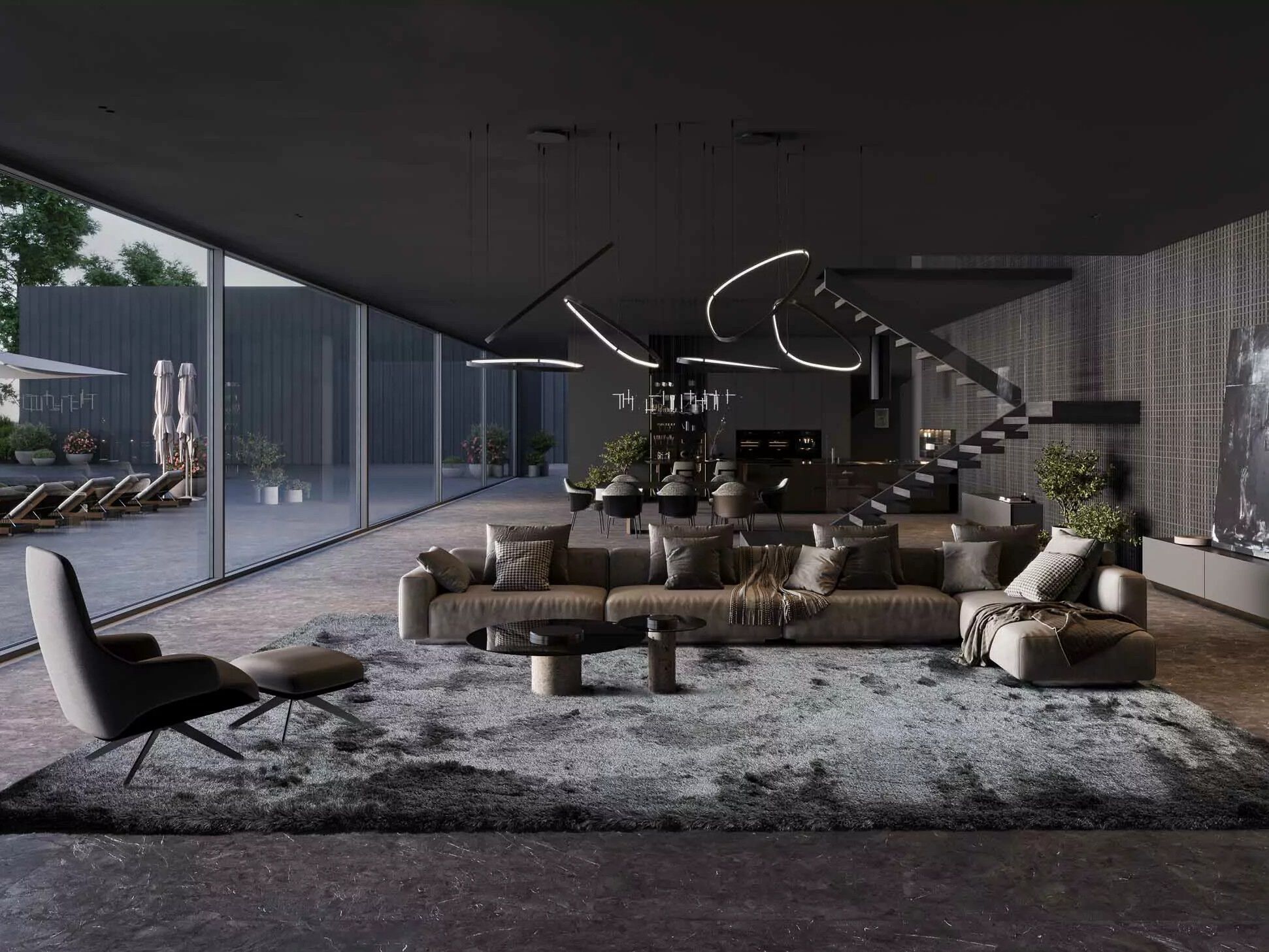 Изготовленный на заказ полиэстер ручной работы сплошной цвет ковер miinu HOMELIKE X ARCH-00094378 - Вид №1