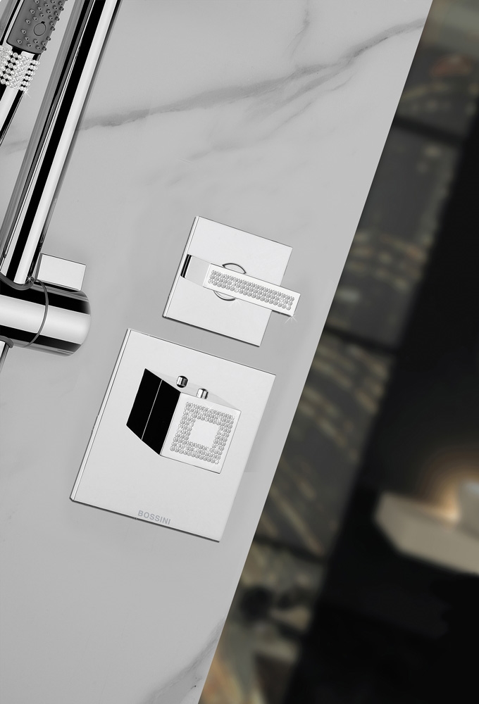 Z033201 + Z030204 000 Смеситель & запорный кран Rectangular 1 Outlet LP BOSSINI  - Вид №3