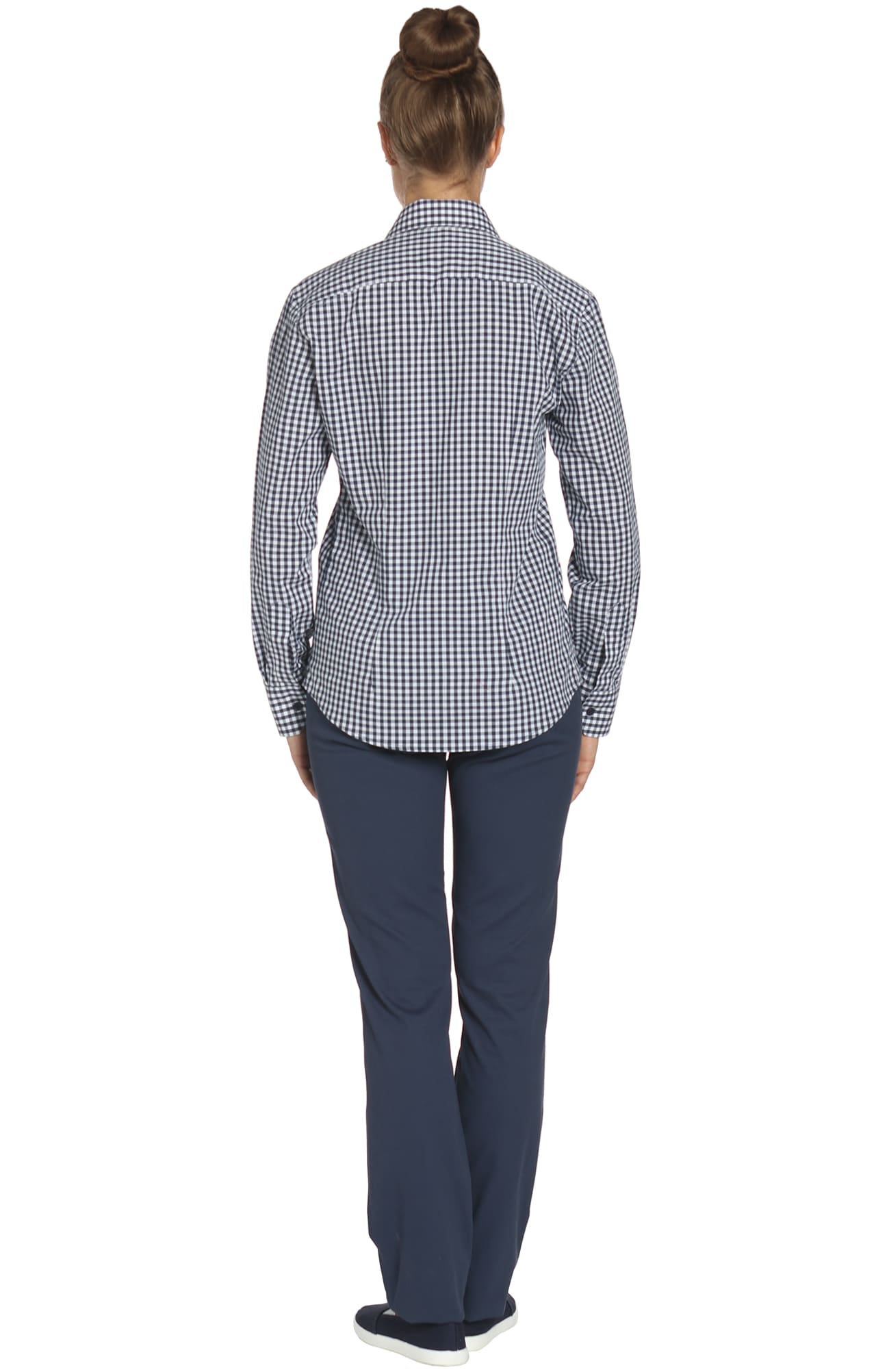 67785 Рубашка в клетку mini check blue-white (мелкая клетка сине-белая) HIPSTER  Толстовки, рубашки, футболки, тенниски  размер 40 (80)  - Вид №3