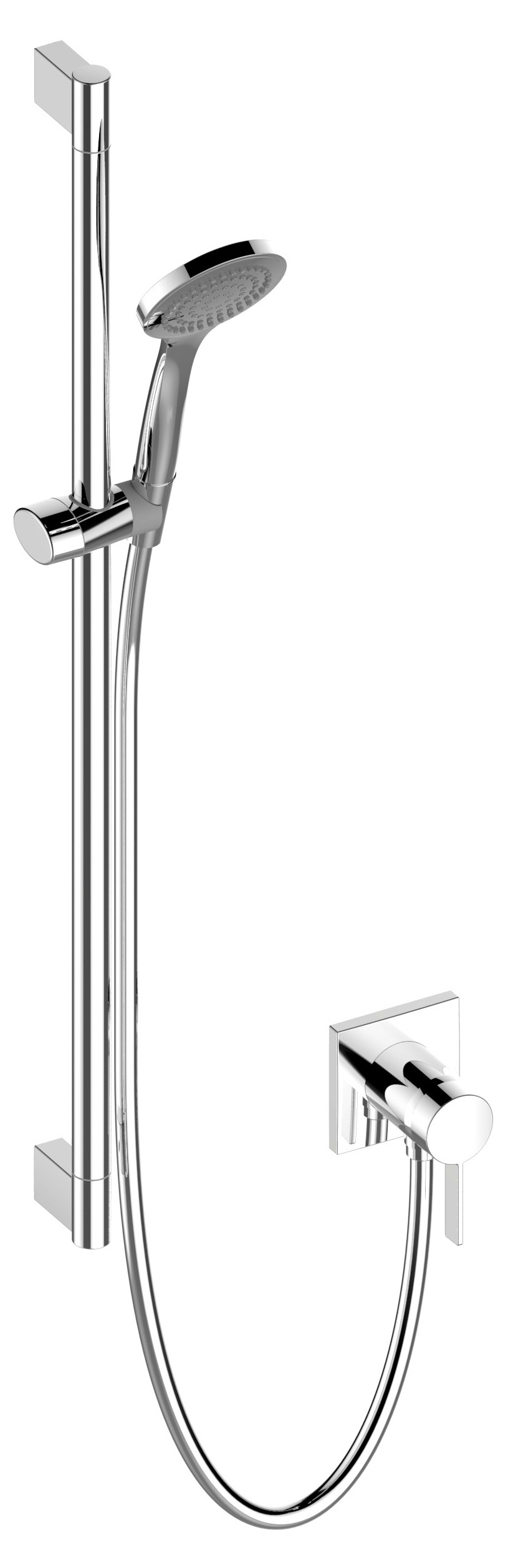 59601010002 Душевой комплект 2 / IXMO_solo Однорычажный смеситель для 1 потребителя / с квадратными розетками KEUCO IXMO Sets