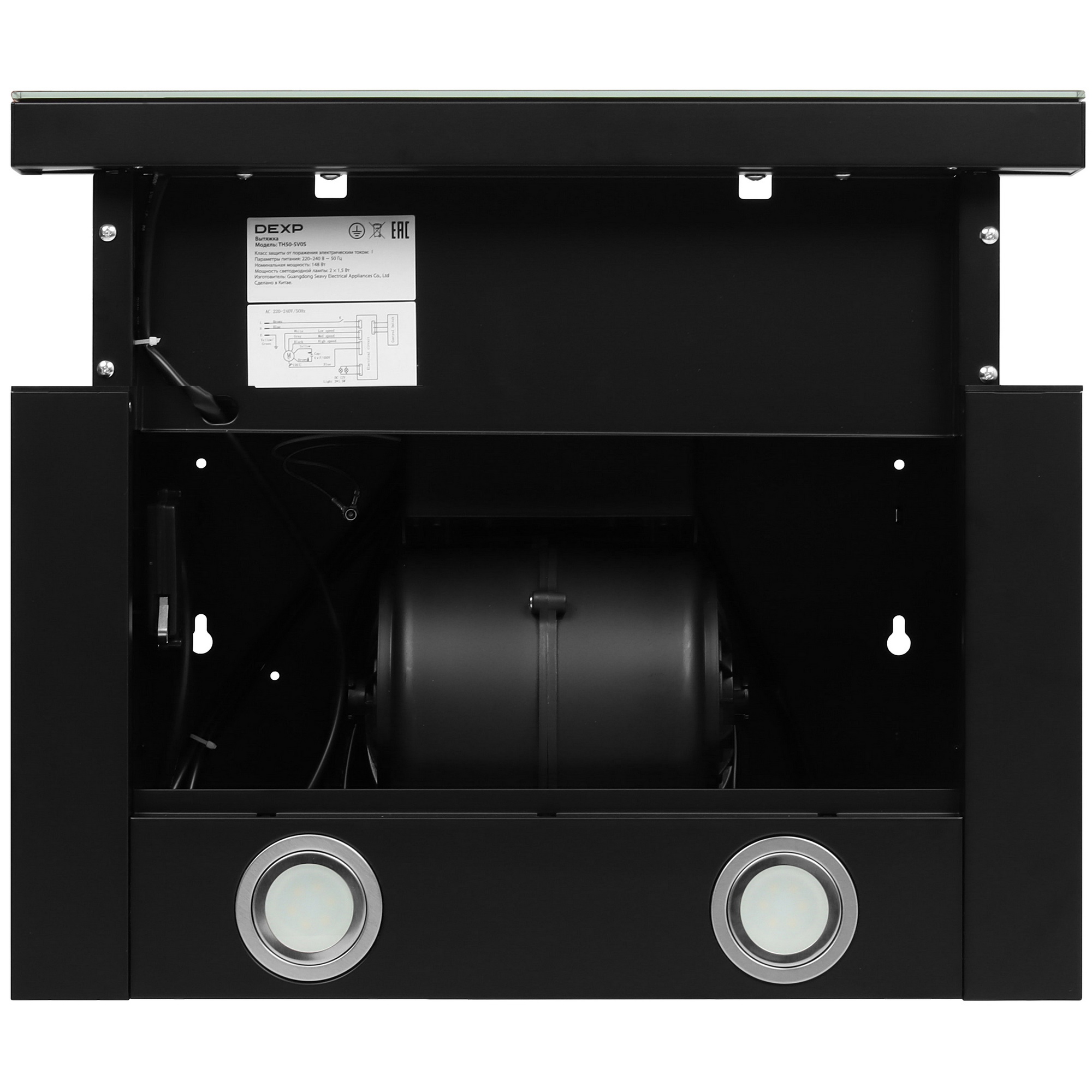 9161711 Вытяжка телескопическая DEXP TH50-SV0S черный/черный STDN-0041138 - Вид №8