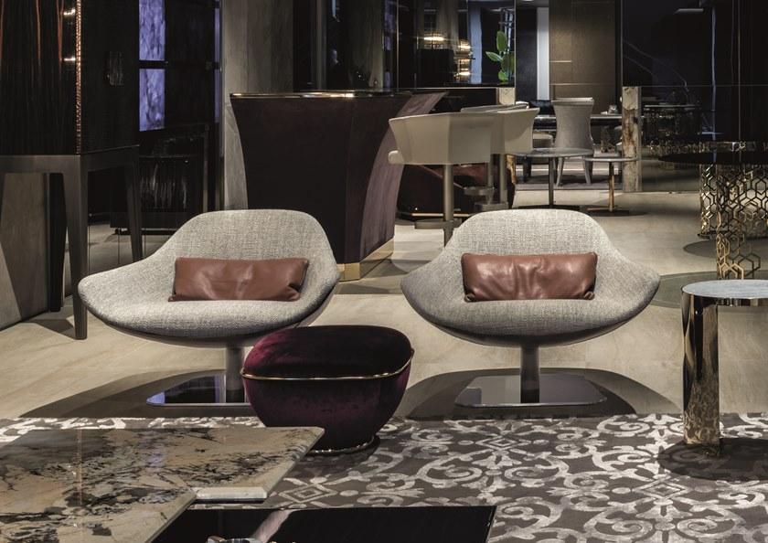 Longhi Вращающееся кресло из ткани Loveluxe 2019 – rhythm collection sun-id-1466992 - Вид №2