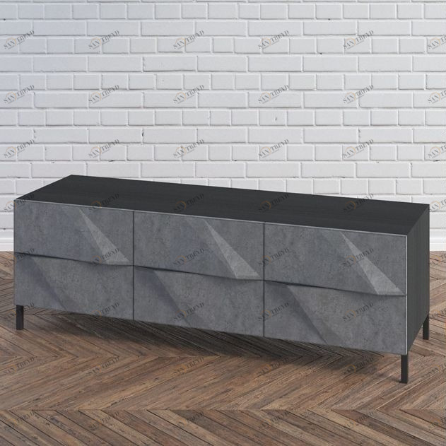 BetOn Комод из бетона и шпонированного МДФ МЕБЕЛЬ ИЗ БЕТОНА CF403