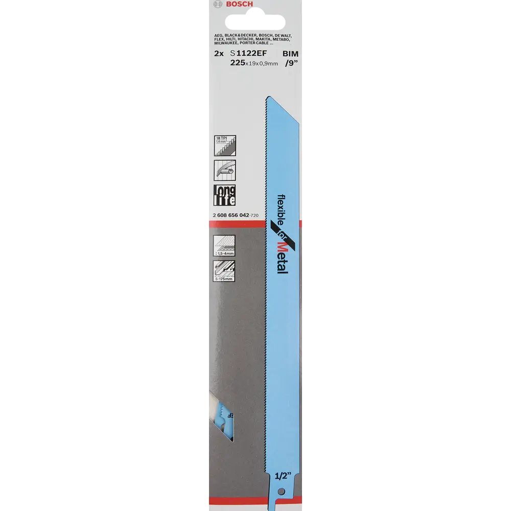 Пилка по металлу 225 мм для Bosch S1122EF 2 шт. 83498871 STLM-2086789 BOSCH PROFESSIONAL  - Вид №3