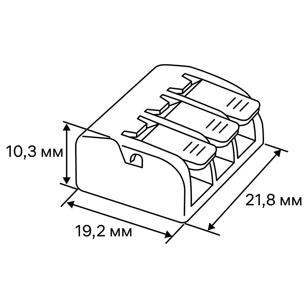 Клеммы соединительные монтажные с рычажком Duwi СМК 223-413 3-проводные 4мм² прозрачные 5шт 26613 6 STLM-2163635 - Вид №7