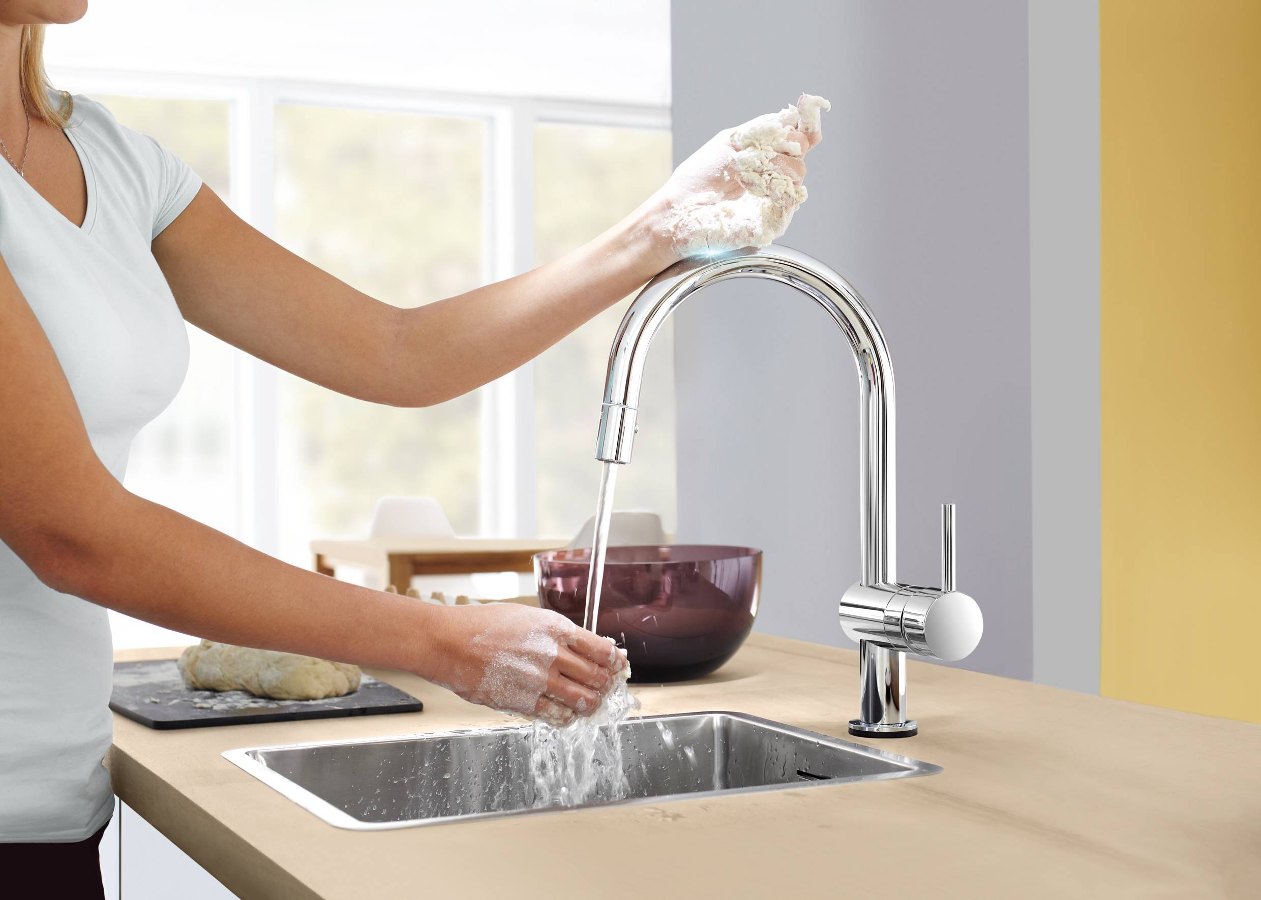 31358000 Смеситель сенсорный для кухни Grohe Minta хром - Вид №2
