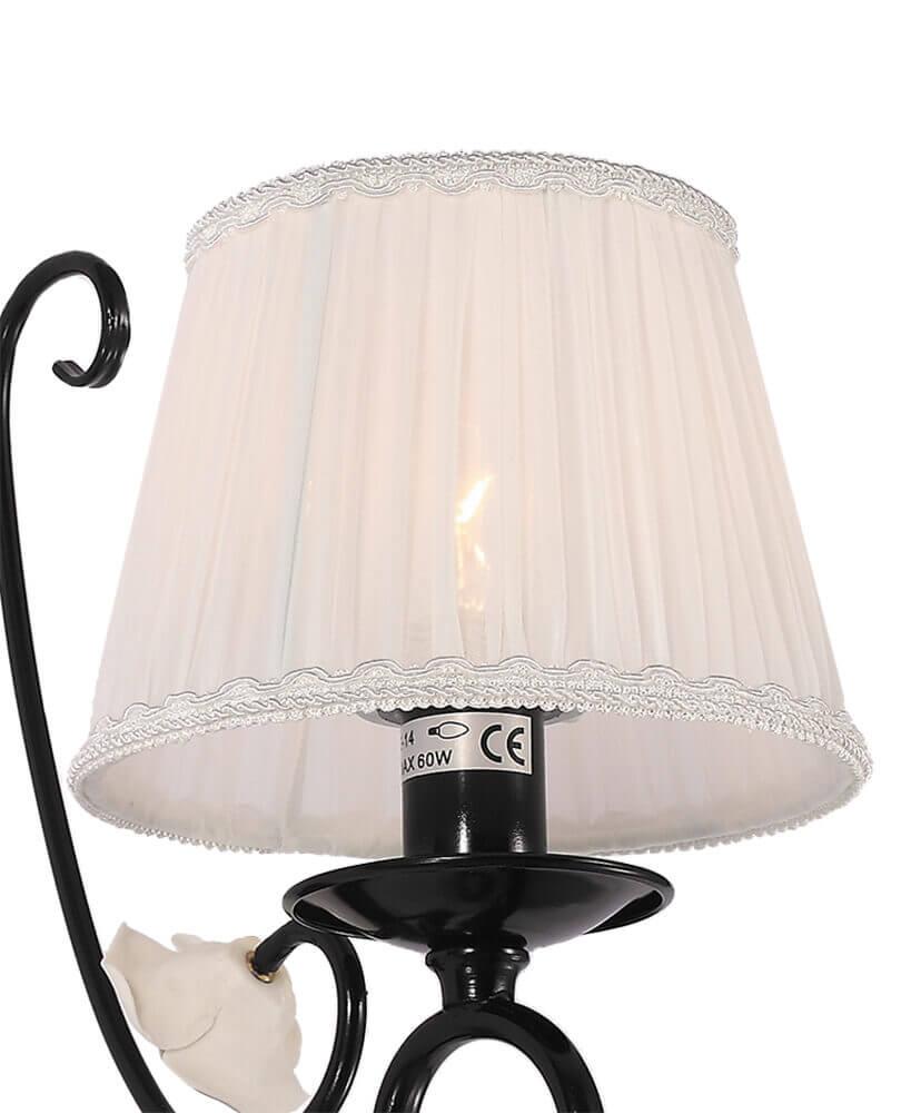 Бра настенное белое белое с черным Lumien Hall "Летисия" W17079/1GBK LUMIEN HALL ЛЕТИСИЯ 00-3929726 Белый;черный  - Вид №3