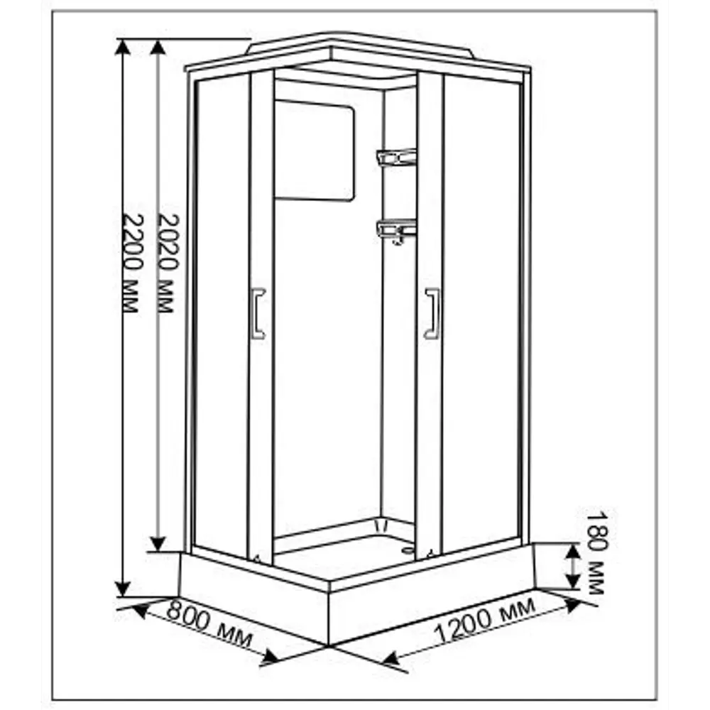 Душевая кабина Sensea Cube низкий поддон 120x80 см STLM-2057971 - Вид №11
