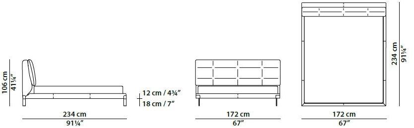 BAXTER Кровать двуспальная с обивкой Viktor sun-id-1380388 - Вид №7