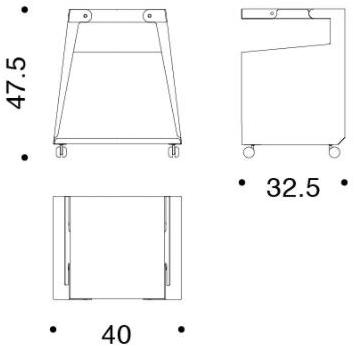 Danese Milano Универсальный шкаф из окрашенного металлического листа на колесиках sun-id-1443807 - Вид №7
