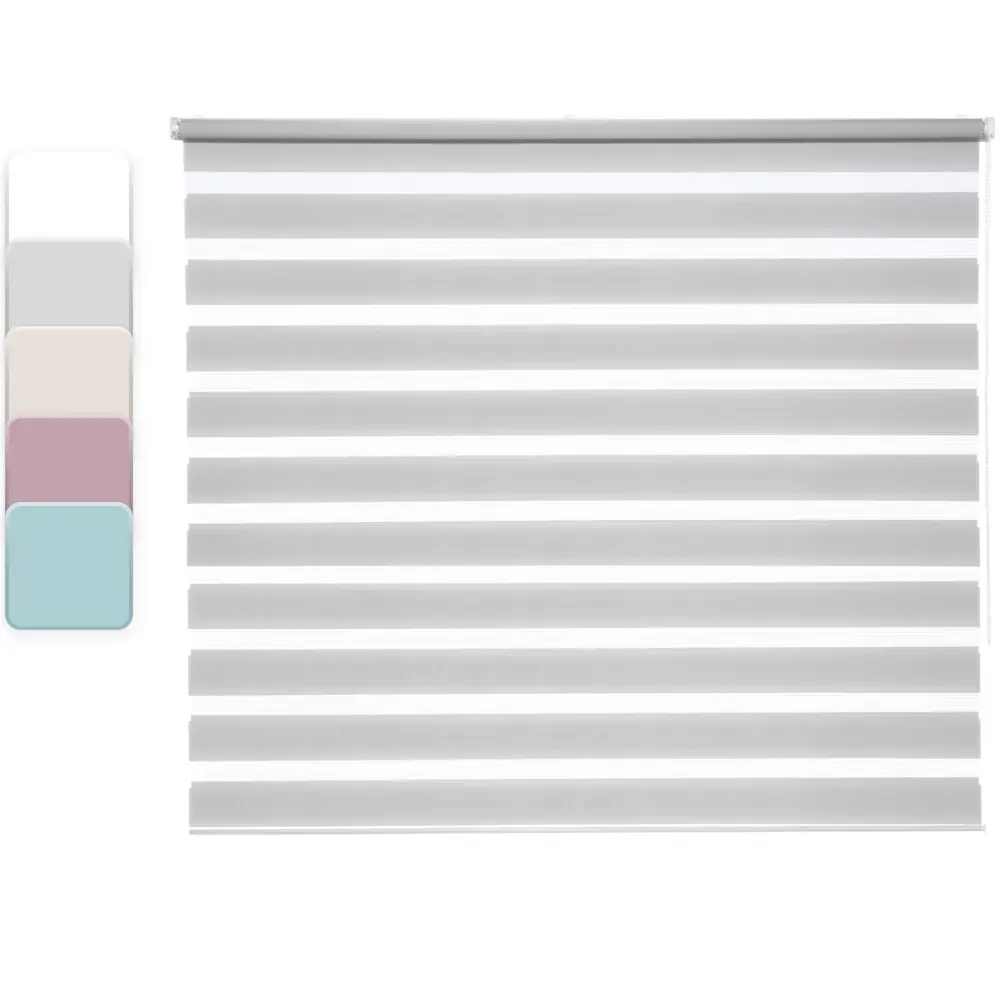 INSPIRE Peter — Рулонная штора день-ночь светло-серая 180x175 см 85225681 STLM-0060115