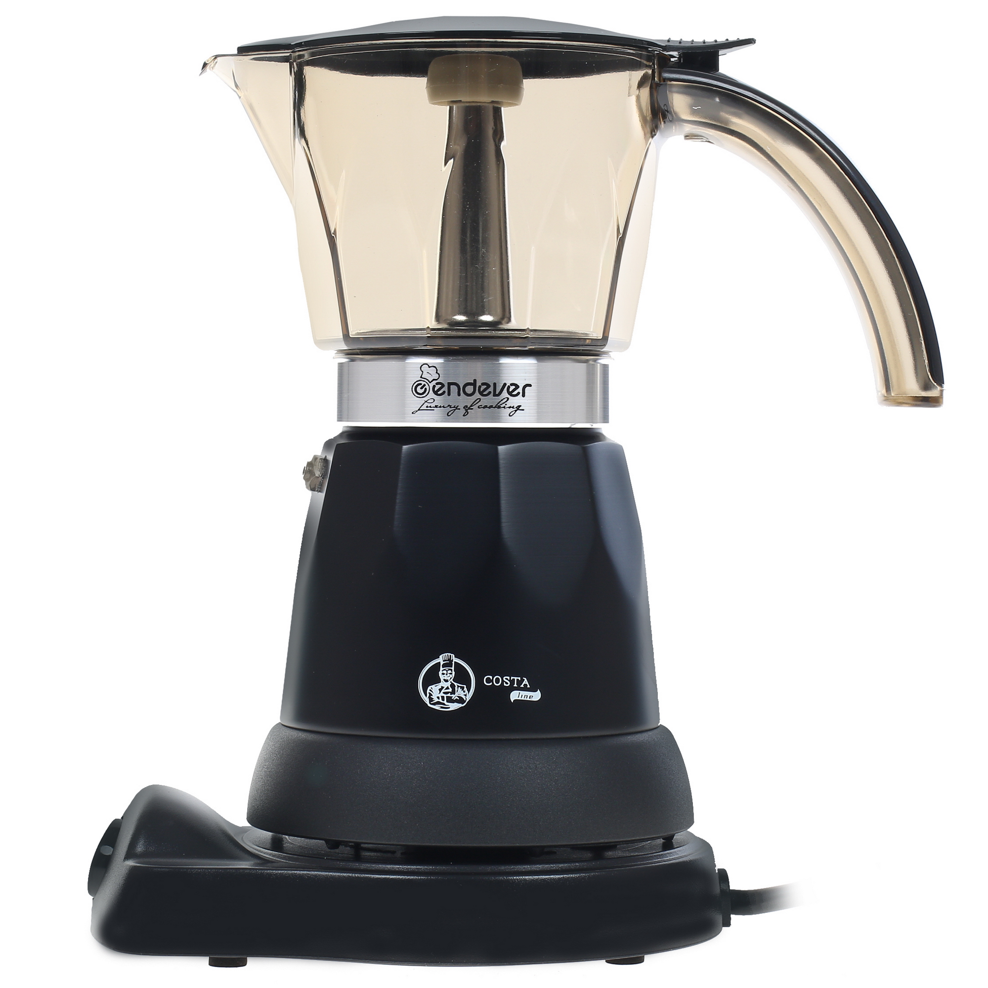1036655 Гейзерная кофеварка Endever Costa-1020 черный STDN-0122445