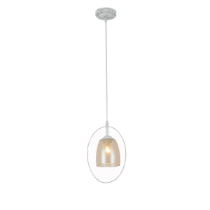 Светильник подвесной Carla 1 лампа 3 м² цвет золотой