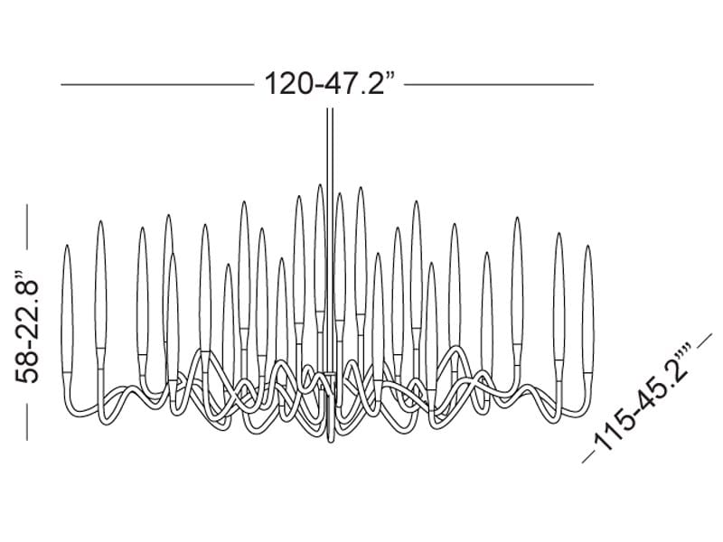 Латунная светодиодная люстра Il Pezzo Mancante кусок 3 ARCH-00036249 - Вид №15