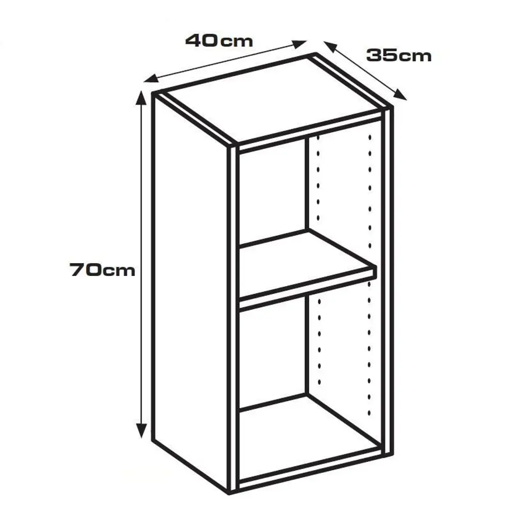 Каркас навесной 40x70x35 см, ЛДСП, цвет белый 15121323 STLM-2002040 DELINIA  - Вид №6