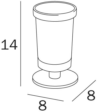INDA® Подставка для зубных щеток из матового стекла Touch A4610z - Вид №2