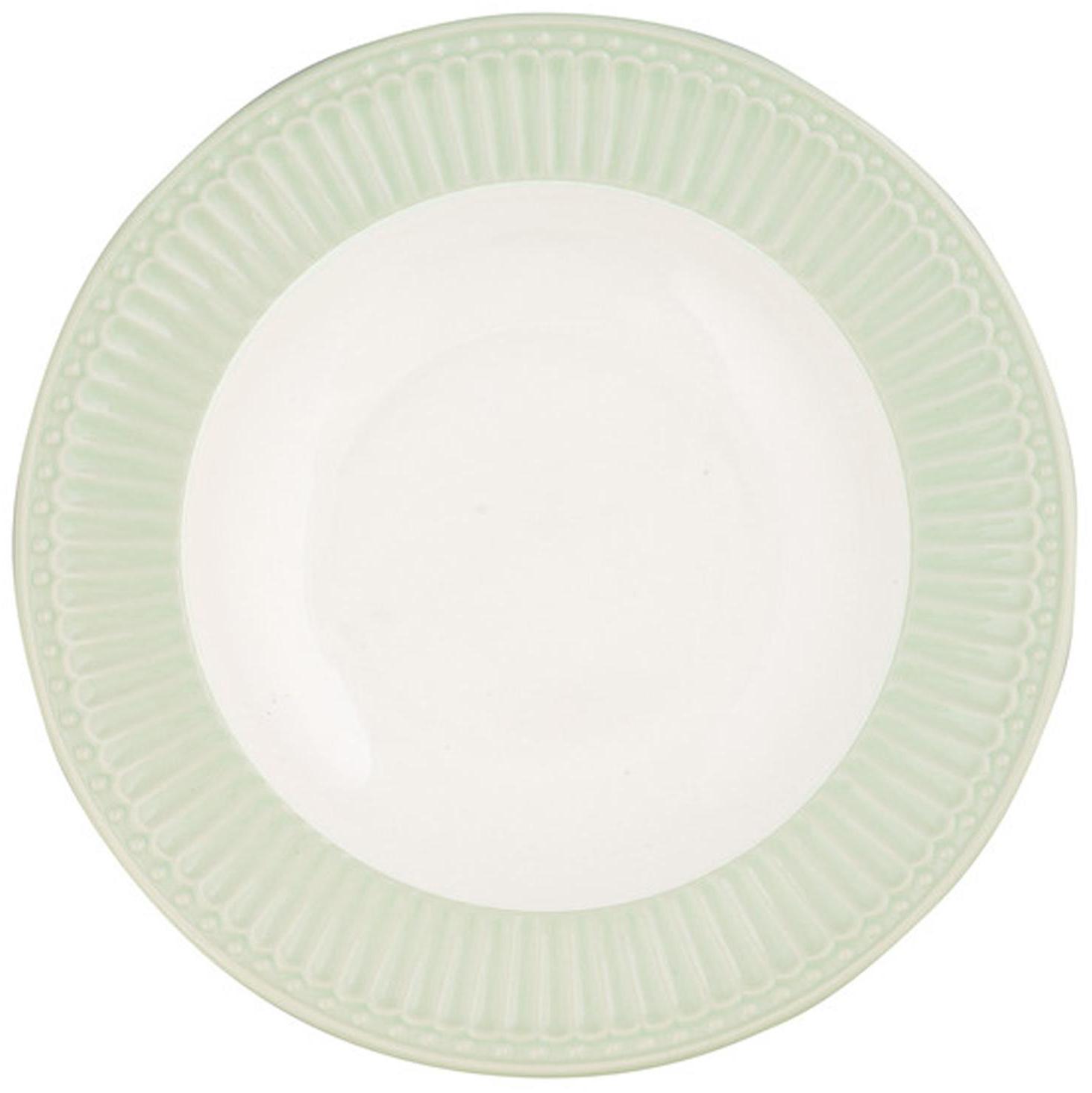 Глубокая тарелка Alice pale green 21,5 см Greengate STWDPLAALI3906