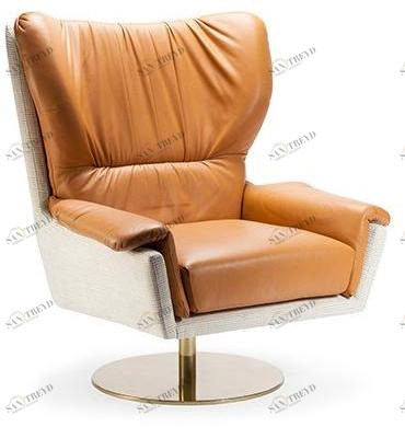 Mambo Unlimited Ideas Поворотное кожаное кресло с подлокотниками sun-id-1449931