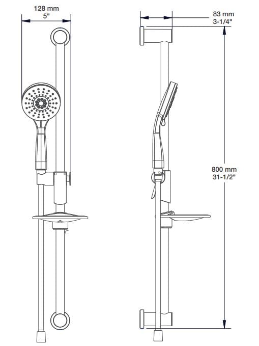 Набор термостатических встраиваемых ванн с ручным душем BARIL Zip B66 ARCH-00139206 - Вид №8