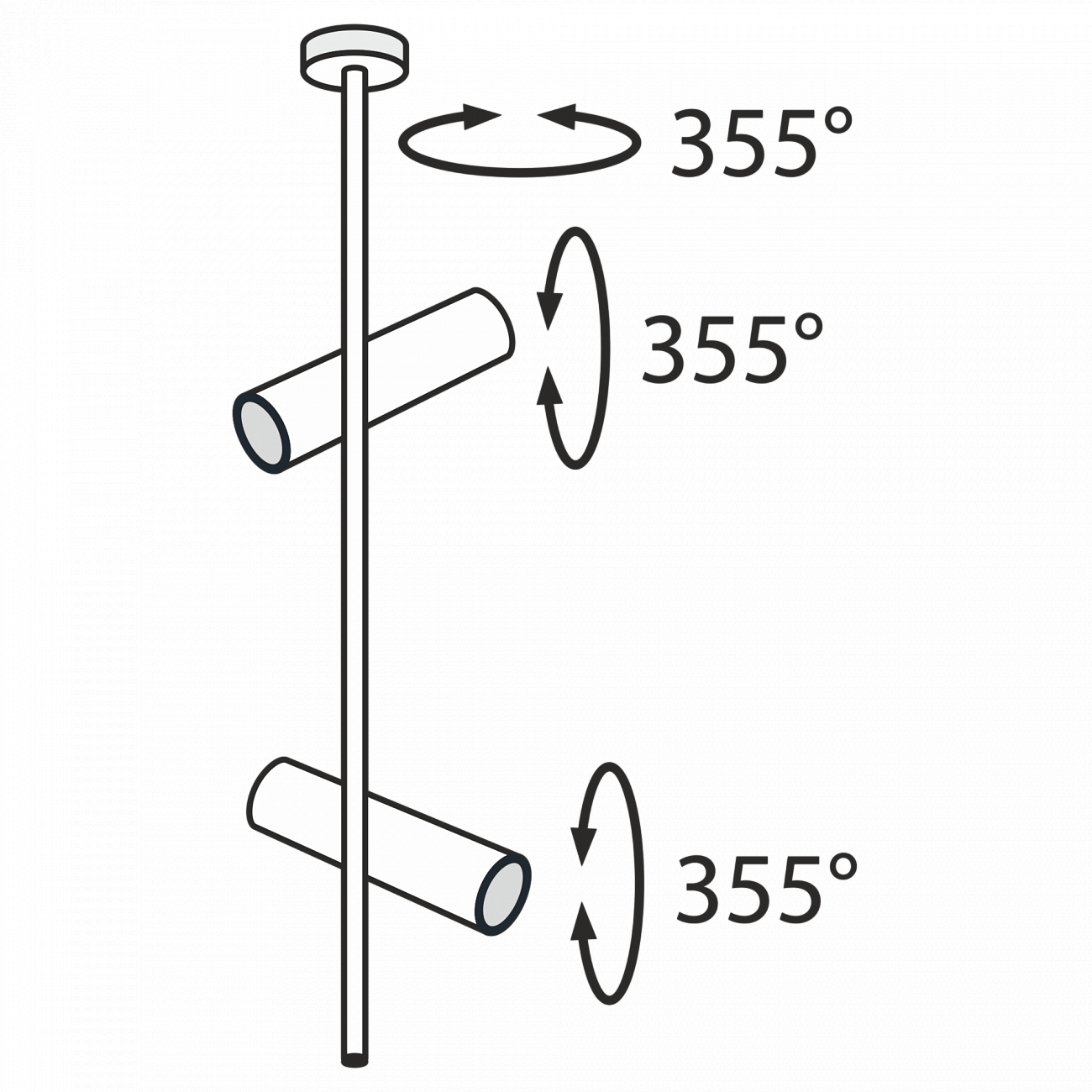 Спот потолочный галогеновый на рейлингах 77 см белый Elti C021CL-02W TECHNICAL CEILING & WALL, ЭЛИТНЫЕ 00-3956942 Белый  - Вид №2