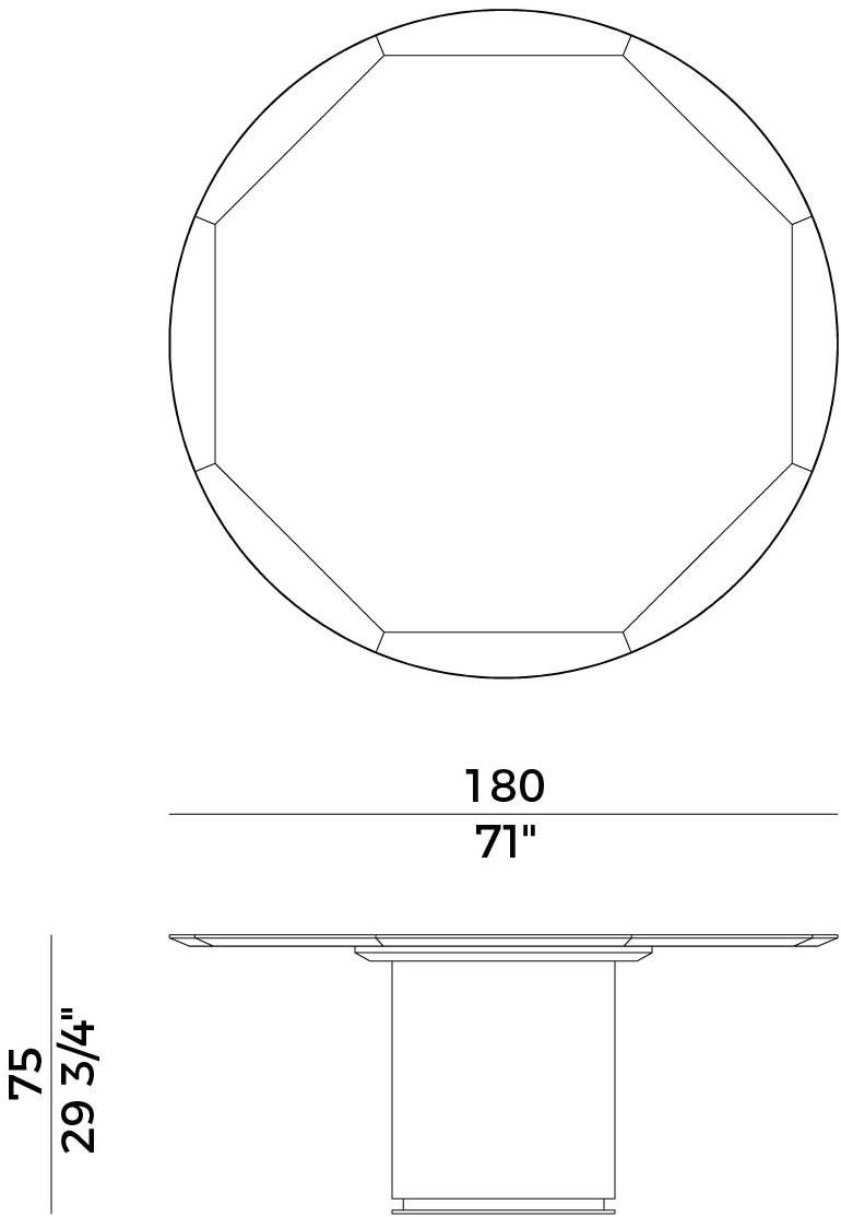 Potocco Круглый деревянный стол Otab 883/t2 - Вид №12