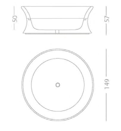 Ванна в центре комнаты из камня Лечче PIMAR V32 ARCH-00077949 - Вид №2
