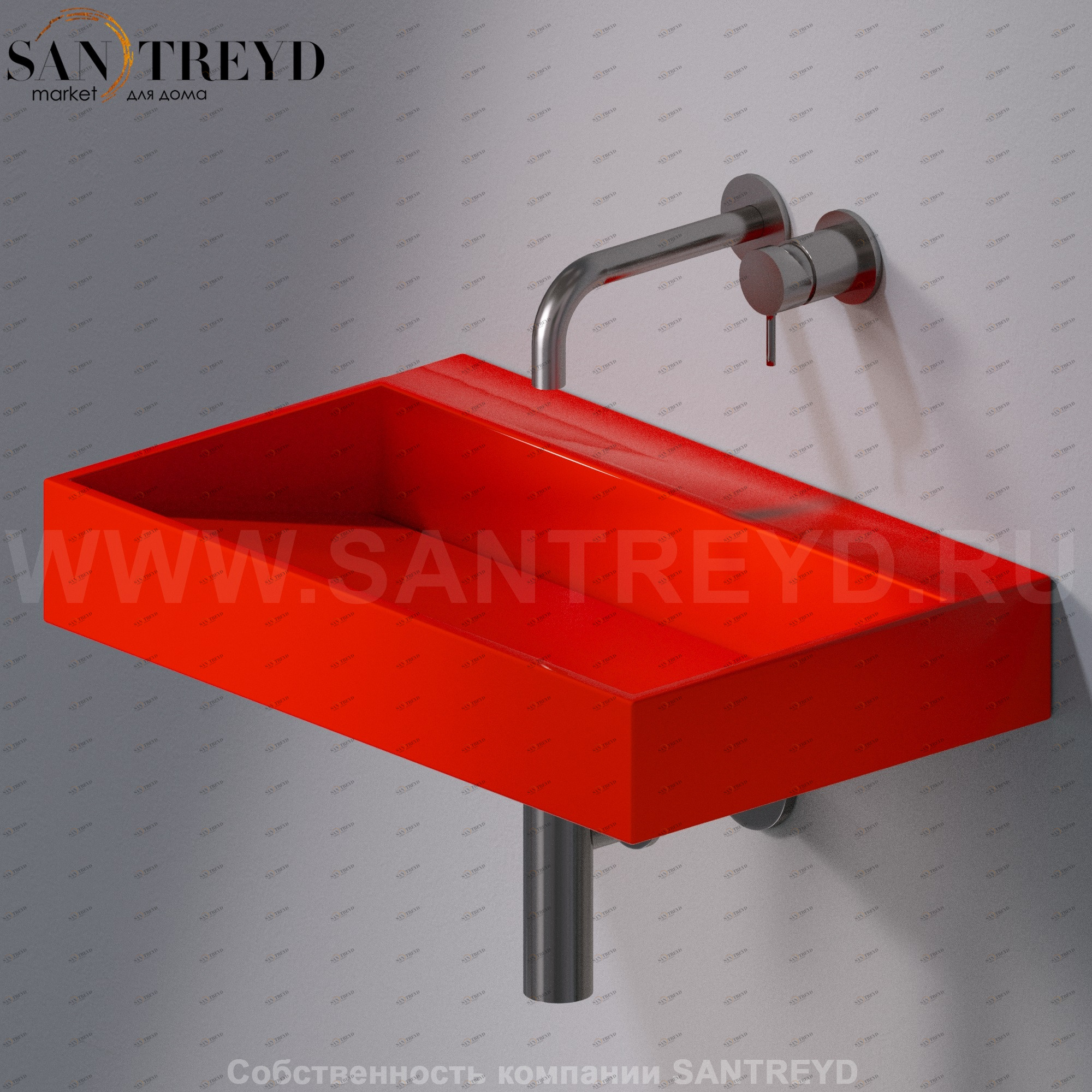 L010T1RPV4.125 Подвесная раковина настенная прямоугольная A. e T. Italia P35 AeT ITALIA