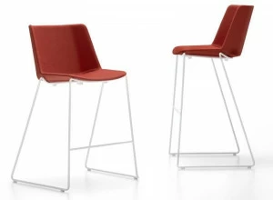 MDF Italia Высокий табурет из саночной ткани со спинкой Aïku