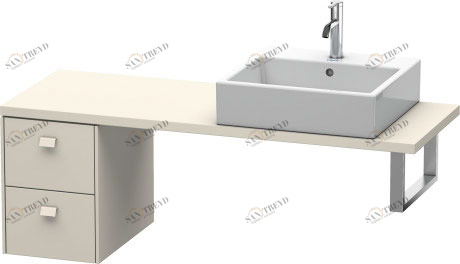 BR512509191 Шкафчик для компактной консоли Brioso #BR5125 320 x 480 мм Серо-коричневый декор Duravit