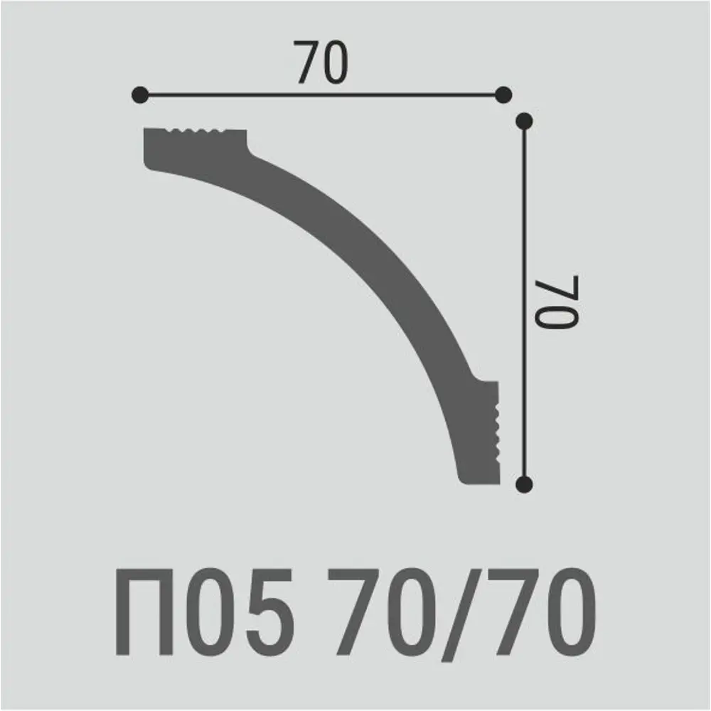 Де-Багет Внутренний угол для потолочного плинтуса 70x70 мм 89381590 STLM-1357692 - Вид №1
