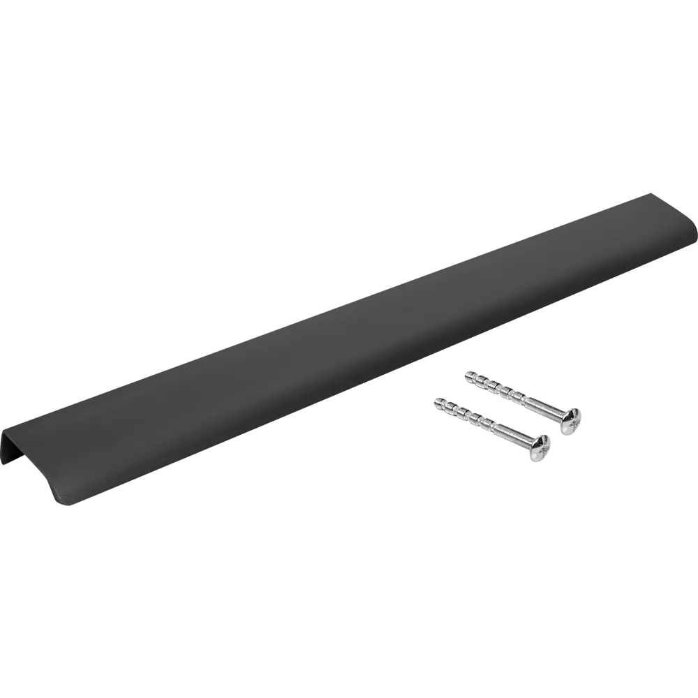 Мебельная ручка-профиль матовый графит 400 мм EDSON STLM-2085558 - Вид №3