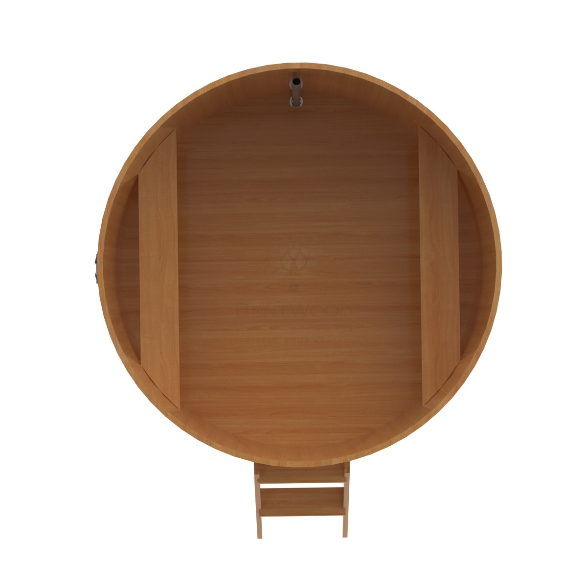 1212 Купель круглая из лиственницы d=1,80х1,0 натуральная премиум Alyarus  - Вид №4