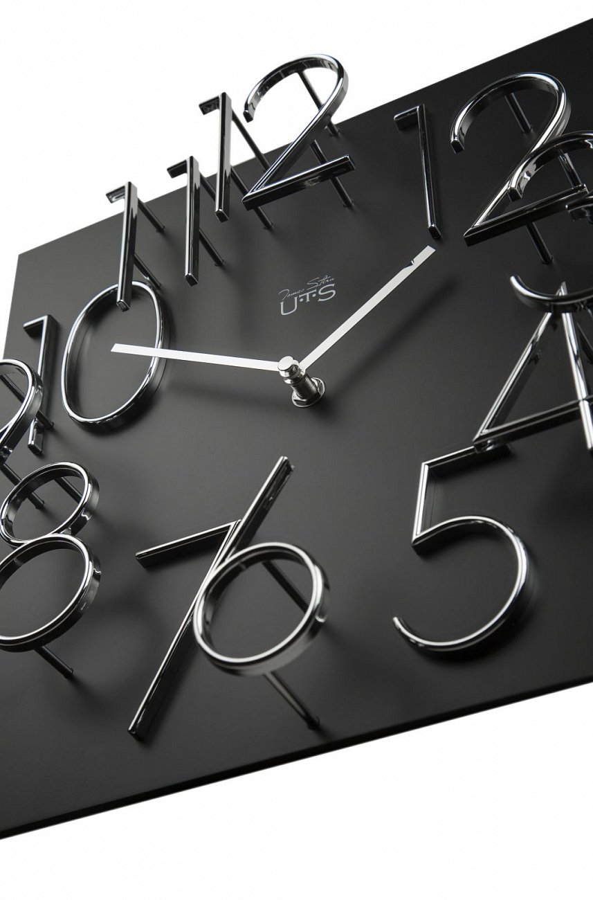 Часы настенные черные деревянные квадратные Tomas Stern 8005 TOMAS STERN ДИЗАЙНЕРСКИЕ 00-3872717 Черный  - Вид №1