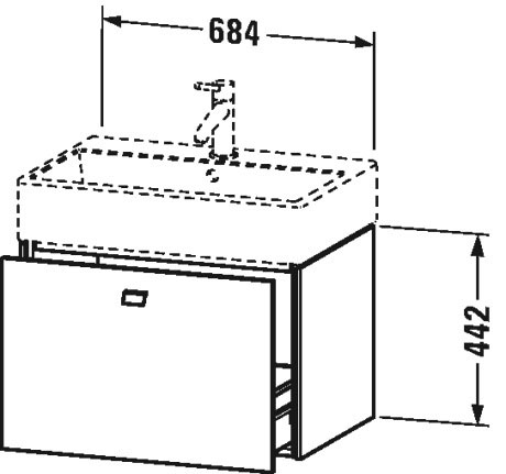 Brioso Тумбочка подвесная Duravit BR405409191 - Вид №1