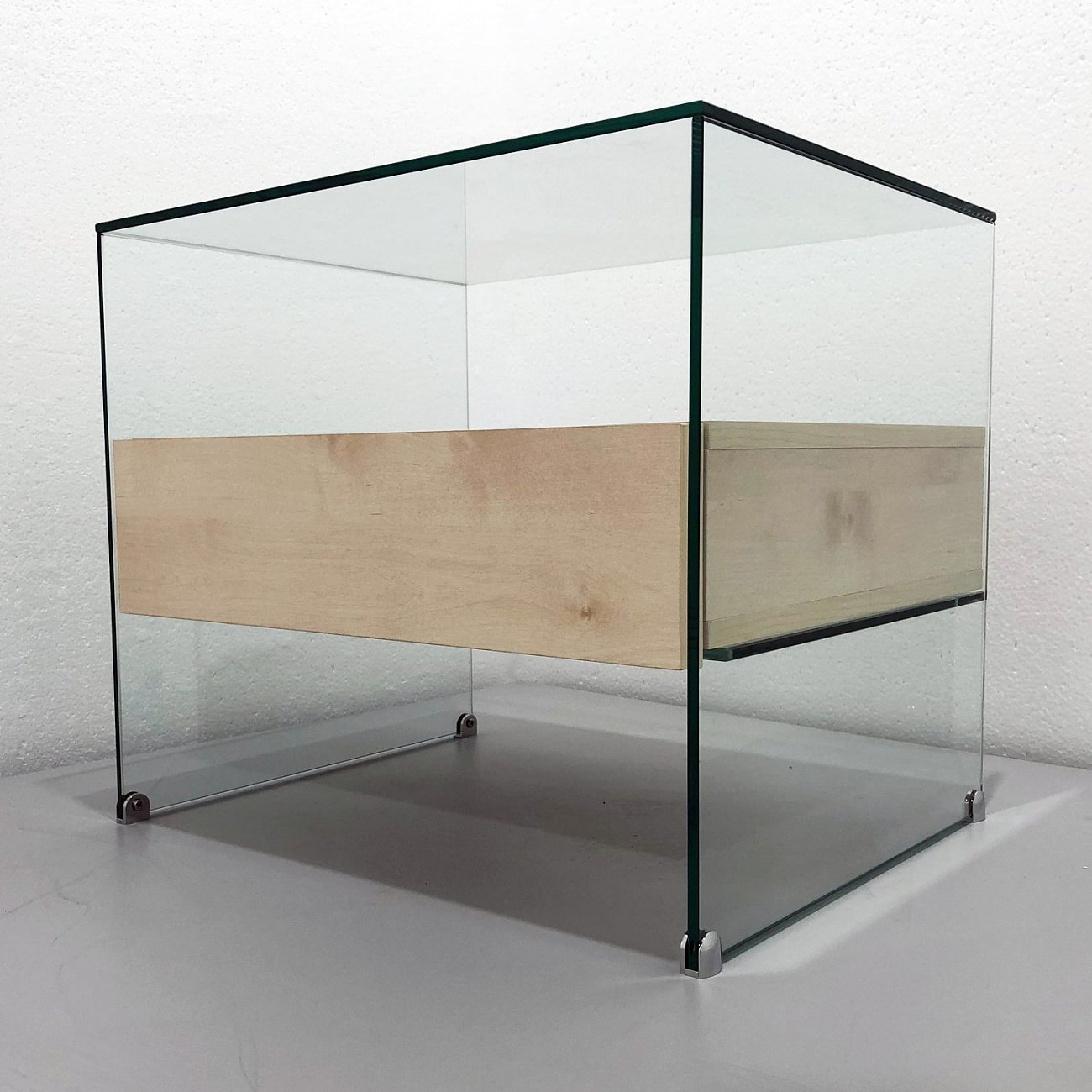 Тумбочка прикроватная стеклянная "Со-1" GRAUM  304064 Бежевый;прозрачный  - Вид №8