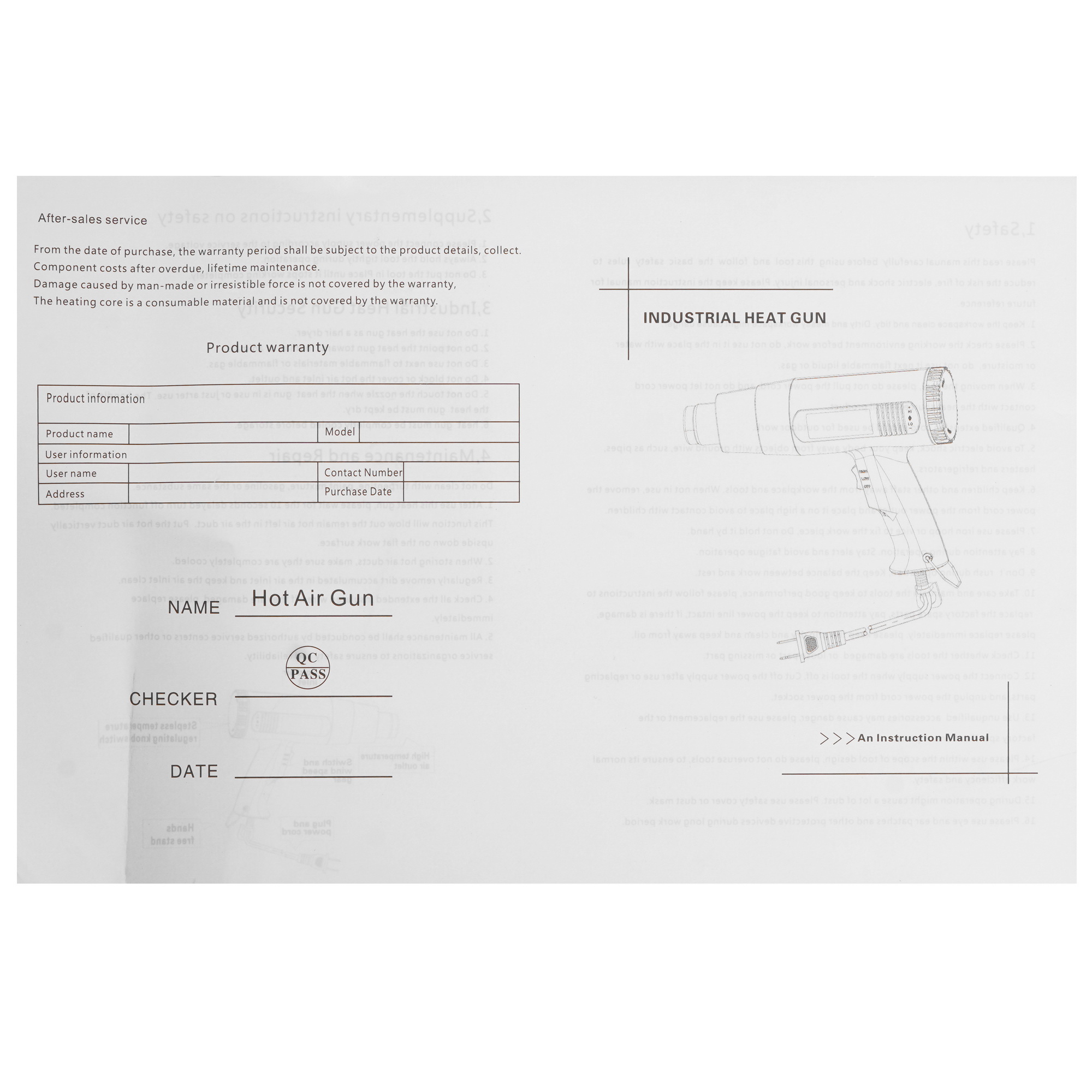 Строительный фен HOOMOTEK Blue 5619527 STDN-0108662 - Вид №5